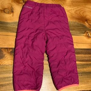 Columbia reversible snow pants
